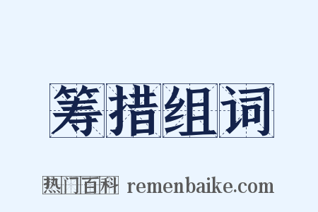 筹措组词是什么意思的图片